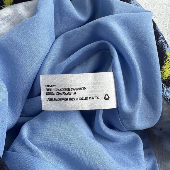 GAP Blue Cheetah Stretch Sleeveless shift dress -sz xs - Picture 6 of 6